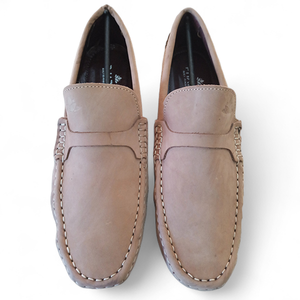 original beige color suede leather loafer for men