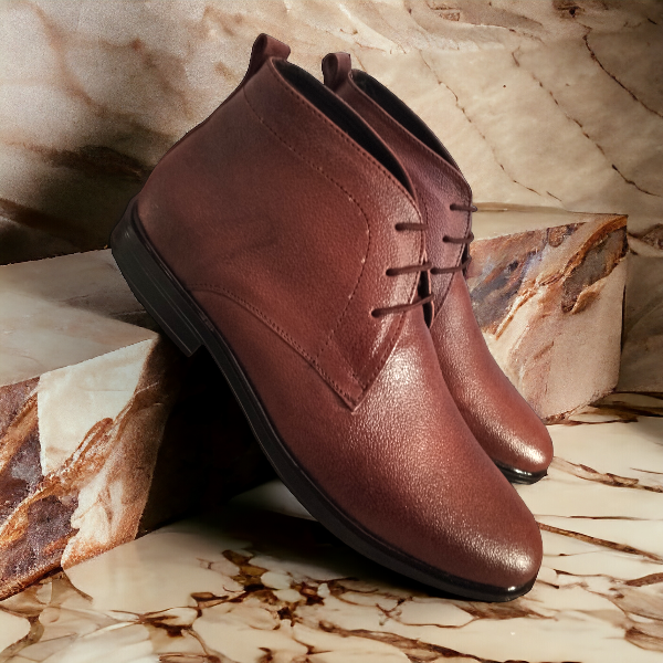 brown leather chukka boot