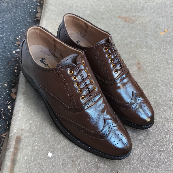 real leather brogue shoes men