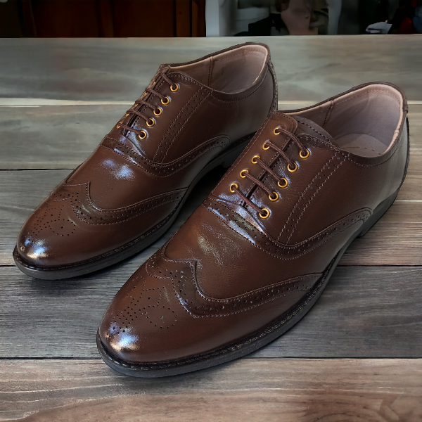 leather wingtip brogue shoes men