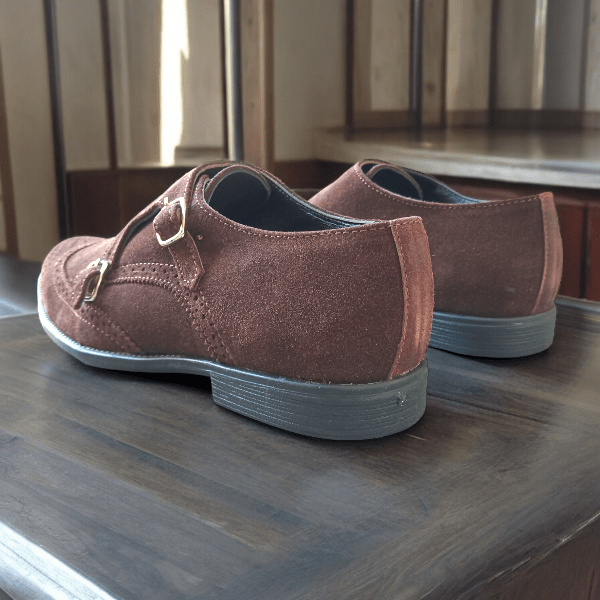 real leather monk shoes for men