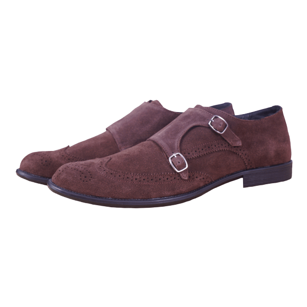 PhaBhu Leather Double Monk Strap Shoes for Men's