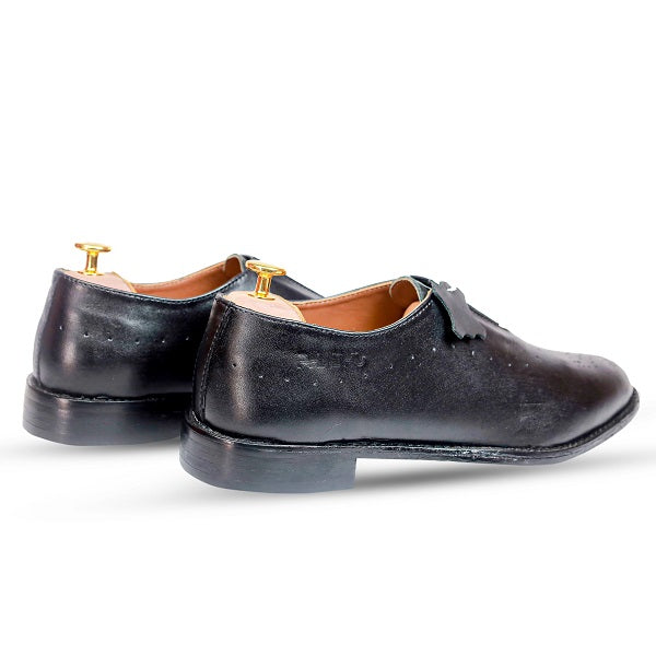 100% Original Black Italian Leather Wholecut Formal Shoes for Men