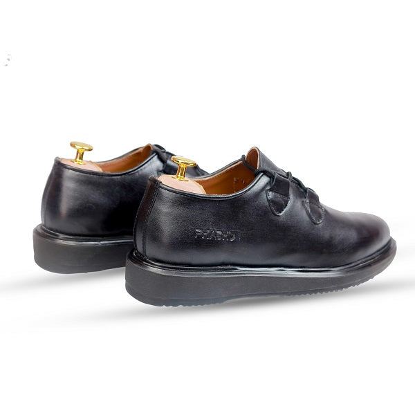Genuine Black Leather Italian Leather Wholecut Formal Shoes for Men