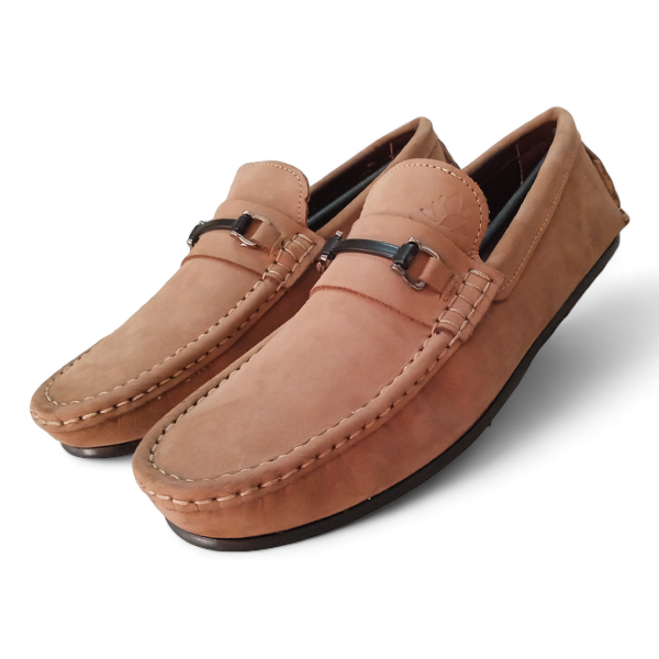 best Beige Color Leather Loafer Mens 