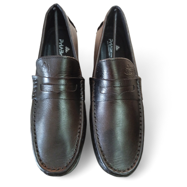 original black leather loafer for men