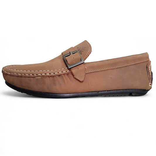 Real Suede Leather Beige Color Loafers for Men