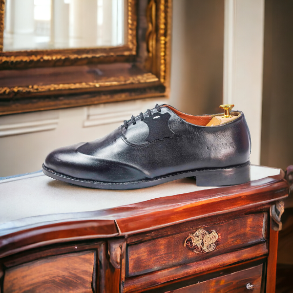 black italian leather shoes for men