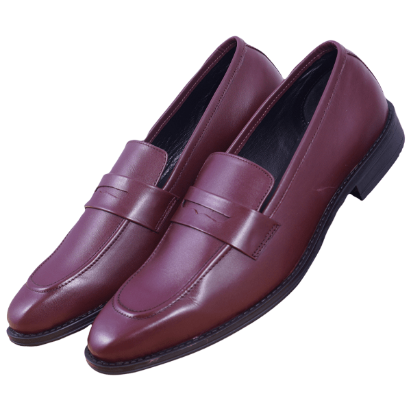 PhaBhu Genuine Leather Penny Slip on Loafers for Men