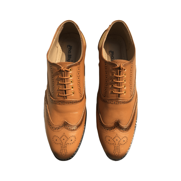 Genuine leather 2025 brogue shoes