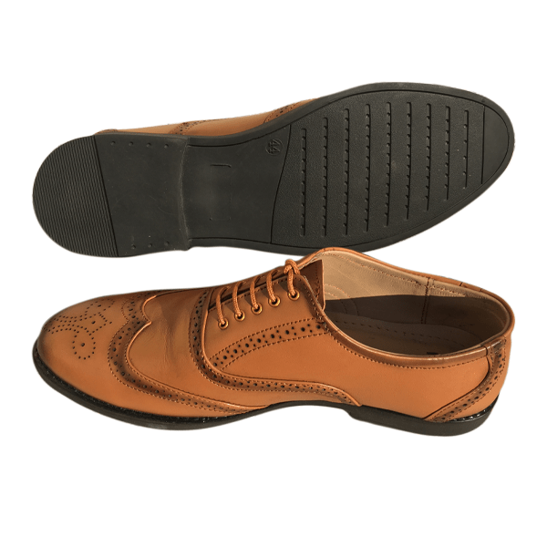 PhaBhu Real Leather Black Brogue Shoes for Men