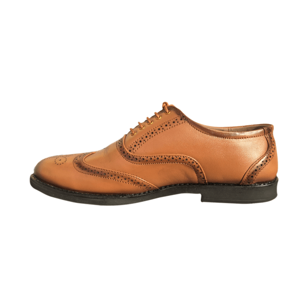 PhaBhu Real Leather Black Brogue Shoes for Men