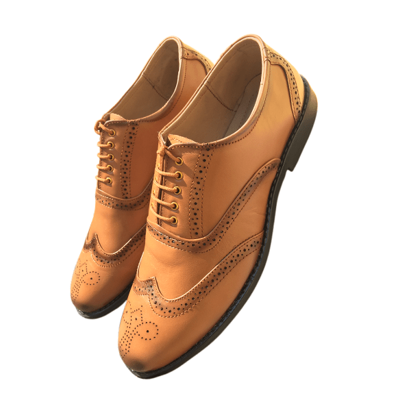 PhaBhu Real Leather Black Brogue Shoes for Men