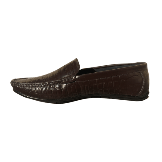 PhaBhu Real Leather Black Driver Loafers
