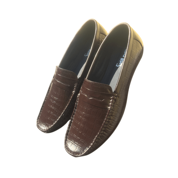 PhaBhu Real Leather Black Driver Loafers