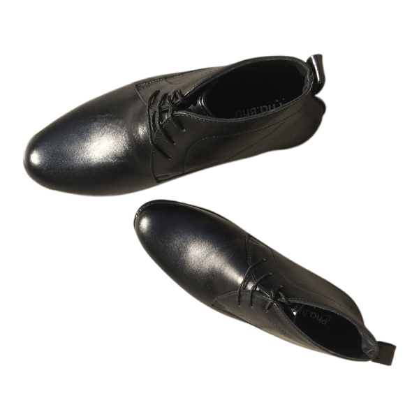 PhaBhu Black Real Leather Chukka Boot for Men