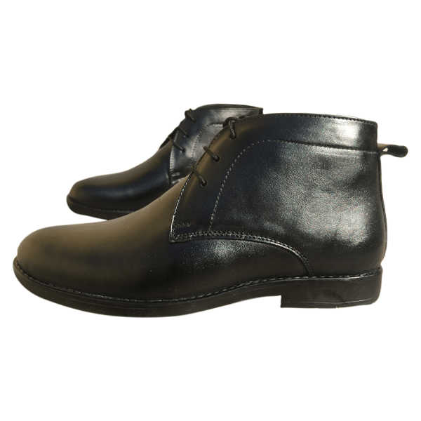 PhaBhu Black Real Leather Chukka Boot for Men