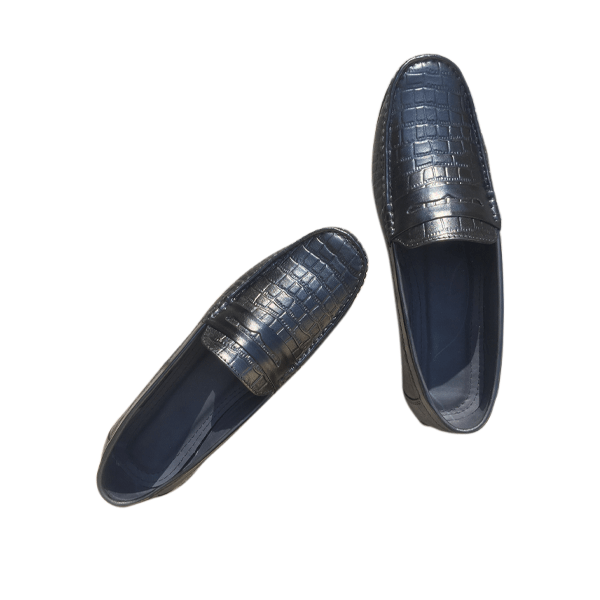 PhaBhu Real Leather Black Driver Loafers