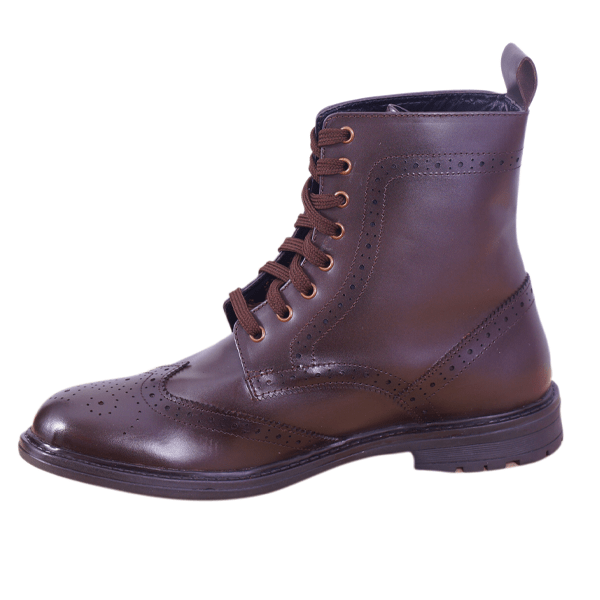 Genuine Leather High Ankle Boots for Men's