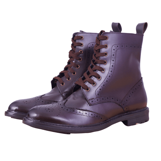 Genuine Leather High Ankle Boots for Men's