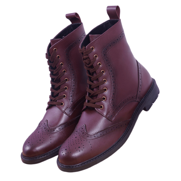 PhaBhu Leather High Neck Leather Boots for Men