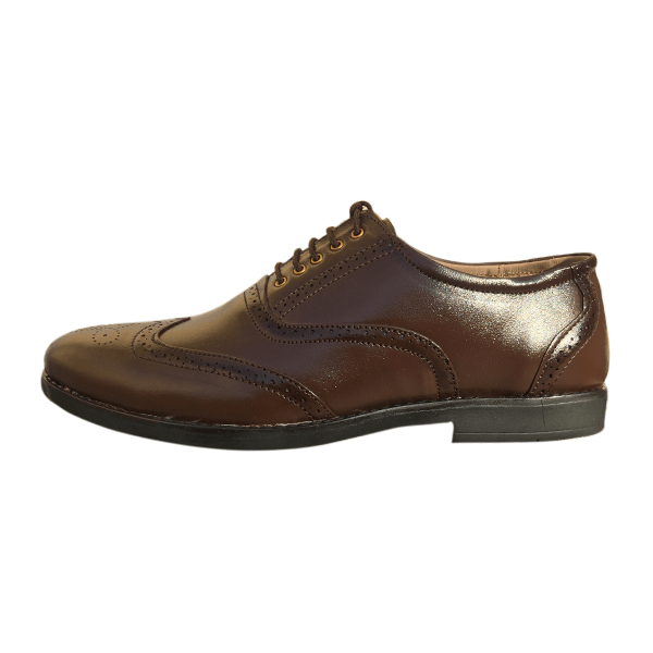 PhaBhu Real Leather Black Brogue Shoes for Men